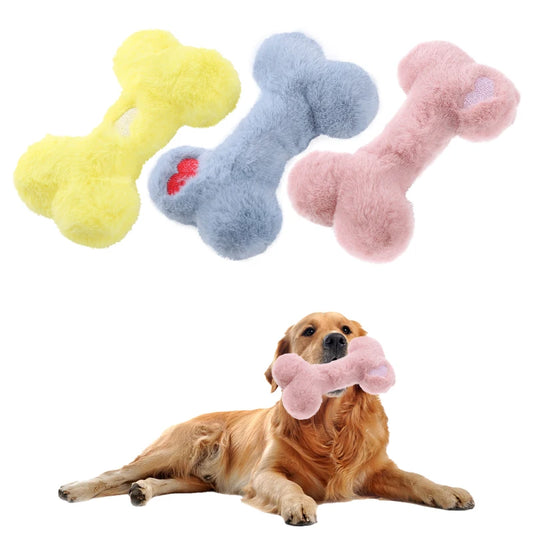 Cute Love Bone Plush Vocal Dog Toys
